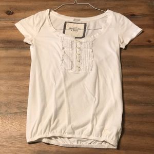 white tight fitted blouse